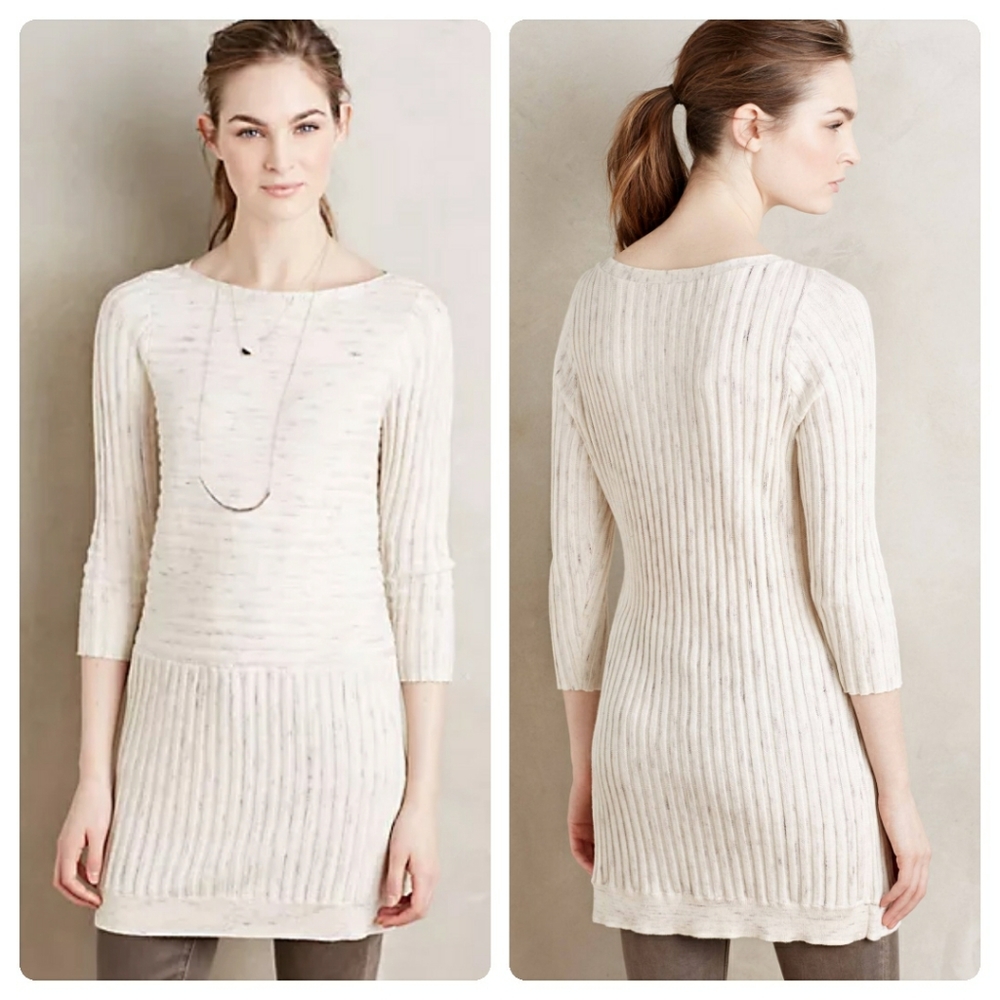 Anthropologie Ribbed Sweater Tunic by Moth
